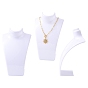 Organic Glass Necklace & Earring Standing Bust Displays, 135x64x210mm