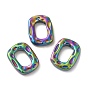 Ion Plating(IP) 304 Stainless Steel Links, Rectangle Connector, Hammered