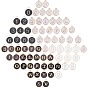 Подвески из сплава sunnyclue с эмалью, эмалированные блестки, плоский круглый с цифрами и алфавитом