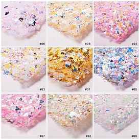 Sequins/Paillette Table Mat Pads, Foldable Manicure Tools, Rectangle