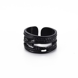 Men's Alloy Cuff Finger Rings, Open Rings, Cadmium Free & Lead Free