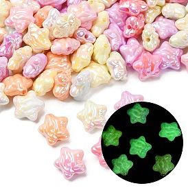 УФ-покрытие и светящиеся непрозрачные акриловые шарики, звезда, радужный, светится в темноте