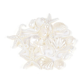 Бусины из искусственного жемчуга из АБС-пластика с океанской тематикой, разнообразные, Топ пробуренной