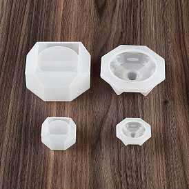 Восьмиугольные силиконовые формы для чашек для свечей своими руками, формы для ящиков для хранения, формы для литья цемента из смолы и гипса