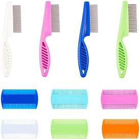 Peignes à puces en plastique, chat chien toilettage pour animaux de compagnie peignes à cheveux fins