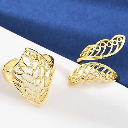 Латунь регулируемые манжеты кольца, стойки покрытие, долговечный, без кадмия и без свинца, реальный 18 k позолоченный