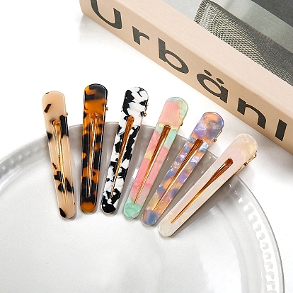 Заколки из кожи аллигатора из ацетата целлюлозы, аксессуары для волос для женщин и девочек