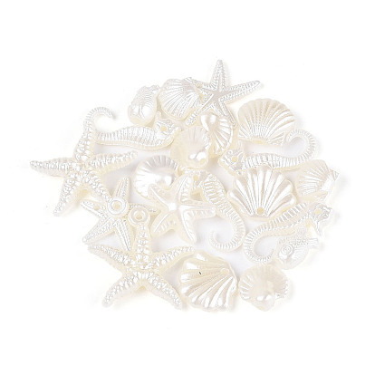 Бусины из искусственного жемчуга из АБС-пластика с океанской тематикой, разнообразные, Топ пробуренной