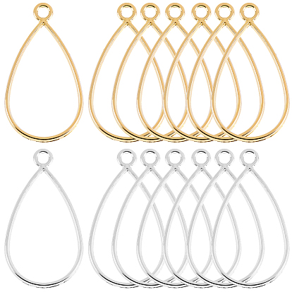 40 шт 2 цвета подвески из сплава, Золотой / Серебряный