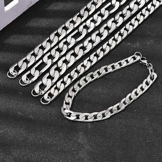 201 браслеты из кубинских цепей из нержавеющей стали для женщин и мужчин