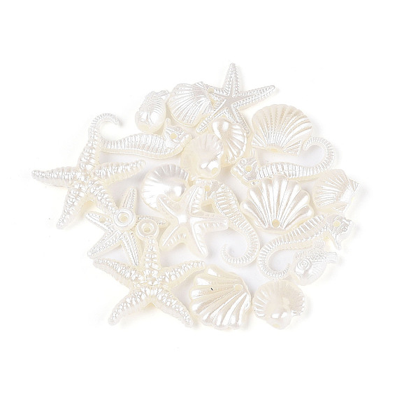 Бусины из искусственного жемчуга из АБС-пластика с океанской тематикой, разнообразные, Топ пробуренной