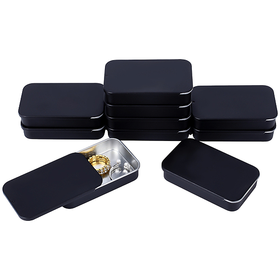 Прямоугольные жестяные ящики для хранения, с чехлом, для свечей, сухое хранение, специи, чай, конфеты, сувениры для гостей