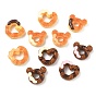 Непрозрачные кабошоны из смолы, Пончик в форме медведя и сердца