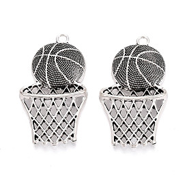 Сплавочные подвески тибетского стиля, Баскетбол прелести, без кадмия и без свинца