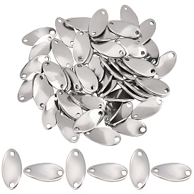 50Pcs 304 Stainless Steel Links/Connectors, Twist Teardrop