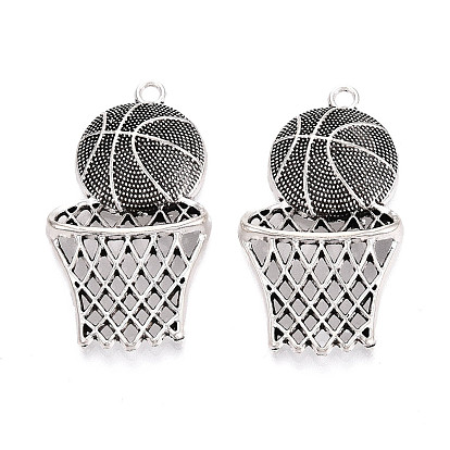 Сплавочные подвески тибетского стиля, Баскетбол прелести, без кадмия и без свинца