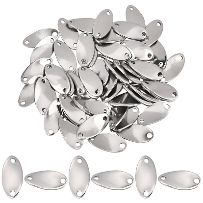 50Pcs 304 Stainless Steel Links/Connectors, Twist Teardrop