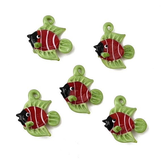 Подвески лэмпворк ручной работы, рыба