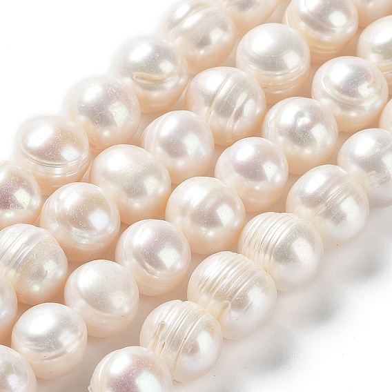 Natural Cultured Freshwater Pearl Beads Strands, Potato, Grade A