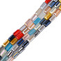 Transparent Glass Beads Strands, Faceted, Rectangle