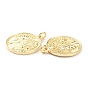 Brass Pendants, Long-Lasting Plated, Coin