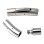 Tube 304 Stainless Steel Bayonet Clasps, Ion Plating (IP), Jewelry Findings