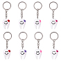 10шт. брелок из смолы, с железными кольцами