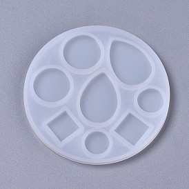 Силиконовые формы, формы для литья смолы, для уф-смолы, изготовление ювелирных изделий из эпоксидной смолы, разнообразные, слезинки и плоские круглые и ромбы