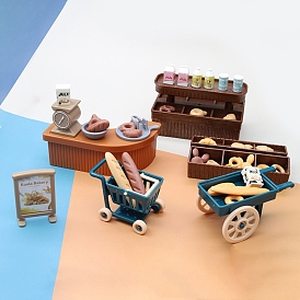 Plastic Bakery Shop Miniature Ornaments, Micro Landscape Dollhouse Accessories