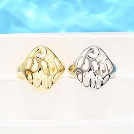 Латунные кольца-манжеты для женщин, без кадмия и без свинца, овальные