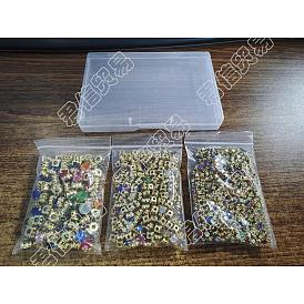 918 piezas 27 estilo coser en pedrería, diamantes de imitación de cristal, con ajustes de punta de hierro, accesorios de prendas de vestir, facetados, plano y redondo