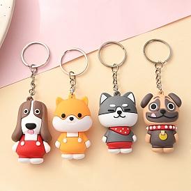 PVC Cartoon Animals Keychain, Dog