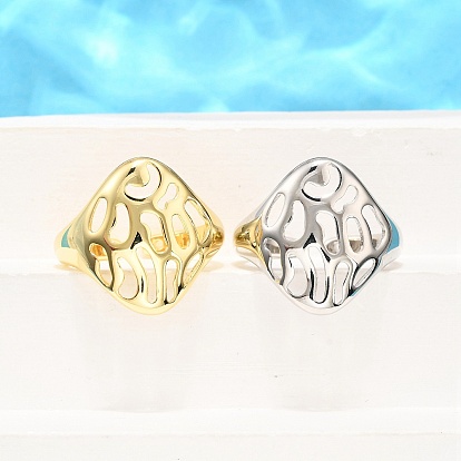 Латунные кольца-манжеты для женщин, без кадмия и без свинца, овальные