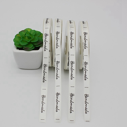 Printed Polyester Ribbons, Garment Accessory, Word Handmade