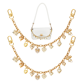 2 Pendentif cœur nœud papillon en alliage (pièces) 304 Sacs décoratifs ovales en acier inoxydable