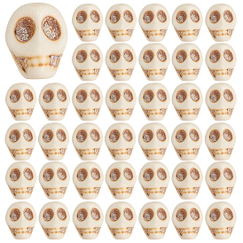 80шт. синтетические магнезитовые шарики, окрашенные, для Хэллоуина, череп