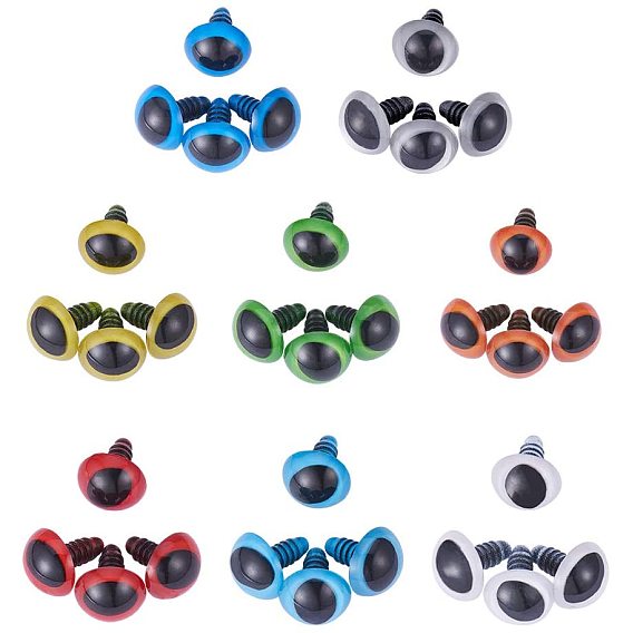 Ремесла пластмассовые глаза куклы, с прокладками, Чучела игрушечных глаз, безопасные глаза