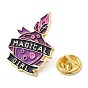 Magic Theme Enamel Pin, Light Gold Zinc Alloy Brooch for Backpack Clothes