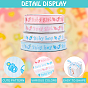 PandaHall Elite Baby Shower Ornaments Decorations Word Baby Printed Polyester Grosgrain Ribbons