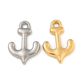 Ion Plating(IP) 304 Stainless Steel Pendants, Anchor Charm