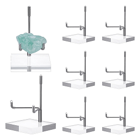 Акриловые витрины, с силиконовой и железной находкой, держатель органайзера для меток кристаллической руды