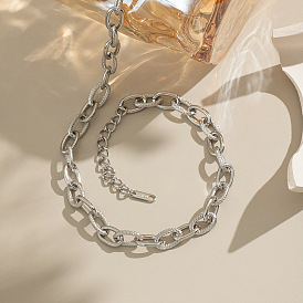 8.5мм 304 ожерелья из текстурированной нержавеющей стали с цепочкой для женщин и мужчин, не тускнеет