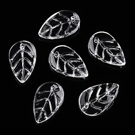 Transparent Glass Petal Beads, Leaf