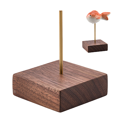 1 Деревянные подставки для демонстрации фигурок из ПК, с латунными прутьями золотистого цвета (1шт.)