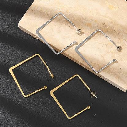 Ионное покрытие (ip) 304 квадратные серьги-гвоздики из нержавеющей стали для женщин