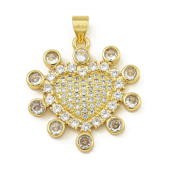 Подвески из кубического циркония с покрытием из латуни, без свинца и без кадмия, реальный 18 k позолоченный