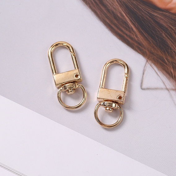 Zinc Alloy Lobster Claw Swivel Clasps, DIY handmade U-shaped Bag Accessories