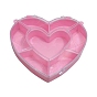 Plastic Bead Containers, Heart Shaped Beads Case with 7 Compartments, for DIY Art Craft, Nail Diamonds, Bead Storage