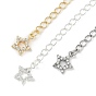Латунные микро-паве кубические цирконии заканчиваются цепочками, без кадмия, без никеля и без свинца, звезда
