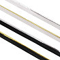 20 Yards 4 Colors Polyester with Matallic Lip Cord Trim, Sparkle Trim Cord Rope Ribbon for Home Decoration, Upholstery, DIY Handmade Crafts, with 4Pcs Paper Display Cards